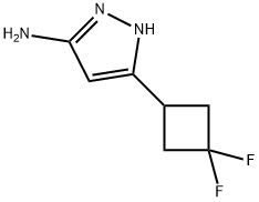 5-(3,3-Difluoro-cyclobutyl)-2H-pyrazol-3-ylaMine 구조식 이미지