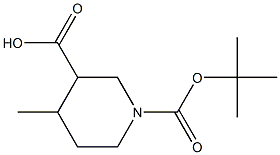 1-Boc-4-Methylpiperidine-5-carboxylic acid 구조식 이미지