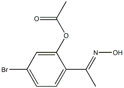 5-broMo-2-(1-(hydroxyiMino)ethyl)phenyl acetate Structure