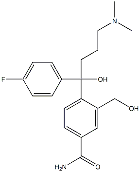 4-(4-(diMethylaMino)-1-(4-fluorophenyl)-1-hydroxybutyl)-3-(hydroxyMethyl) benzaMide Structure