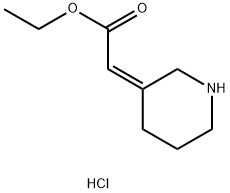 (Z)-ethyl 2-(piperidin-3-ylidene)acetate hydrochloride 구조식 이미지