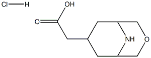 3-Oxa-9-aza-bicyclo[3.3.1]nonane-7-acetic acid hydrochloride Structure