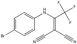 2-(1-((4-broMophenyl)aMino)-2,2,2-trifluoroethylidene)Malononitrile Structure