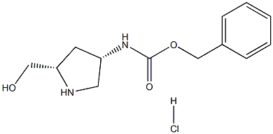 (2S,4S)-2-hydroxyMethyl-4-CBZ-aMino Pyrrolidine-HCl 구조식 이미지