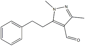 1,3-DiMethyl-5-phenethyl-1H-pyrazole-4-carbaldehyde 구조식 이미지