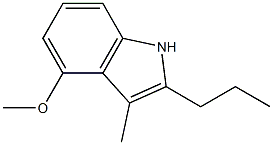 4-Methoxy-3-Methyl-2-propyl-1H-indole 구조식 이미지