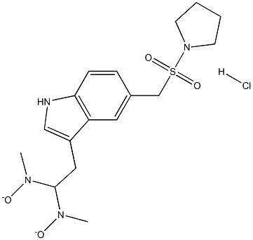 1-[[[3-[2-(DiMethyloxidoaMino)ethyl]-1H-indol-5-yl]Methyl] sulfonyl]pyrrolidine Hydrochloride 구조식 이미지
