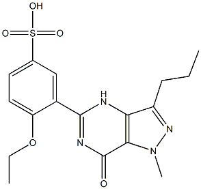 3-(4,7-Dihydro-1-Methyl-7-oxo-3-propyl-1H-pyrazolo[4,3-d]pyriMidin-5-yl)-4-ethoxybenzenesulfonic Acid Structure