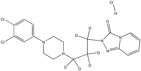 2-[3-[4-(3,4-Dichlorophenyl)-1-piperazinyl]propyl-d6]-1,2,4-triazolo[4,3-a]pyridin-3(2H)-one Hydrochloride Structure