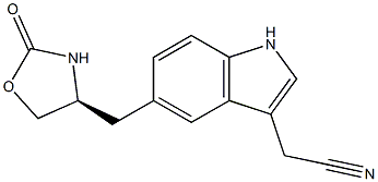 5-[[(4S)-2-Oxo-4-oxazolidinyl]Methyl]-1H-indole-3-acetonitrile Structure