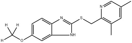 2-[[(3,5-DiMethyl-2-pyridinyl)Methyl]thio]-6-Methoxy-1H-benziMidazole-d3 구조식 이미지