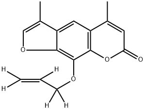 3,5-DiMethyl-9-(2-propen-1-yloxy)-7H-furo[3,2-g][1]benzopyran-7-one-d5 구조식 이미지