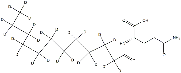 N2-(1-Oxododecyl-d23)-L-glutaMine 구조식 이미지