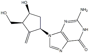 2-AMino-1,9-dihydro-9-[(1R,3S,4S)-4-hydroxy-3-(hydroxyMethyl)-2-Methylenecyclopentyl]-6H-purin-6-one 구조식 이미지