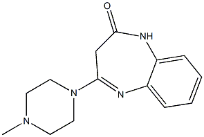 1,3-Dihydro-2-oxo-4-(4-Methyl-1-piperazinyl)-3H-1,5-benzodiazepine 구조식 이미지