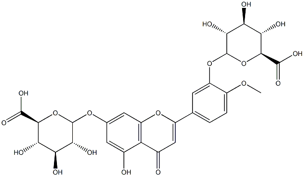 Hesperetin 3',7-Diglucuronide Structure