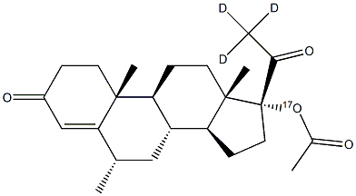 Medroxy Progesterone-d3 17-O 구조식 이미지