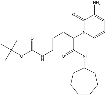 (S)-tert-butyl (4-(3-aMino-2-oxopyridin-1(2H)-yl)-5-(cycloheptylaMino)-5-oxopentyl)carbaMate Structure