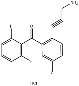 (2-(3-aMinoprop-1-ynyl)-5-chlorophenyl)(2,6-difluorophenyl)Methanone (Hydrochloride) Structure
