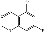 2-broMo-6-(diMethylaMino)-4-fluorobenzaldehyde Structure