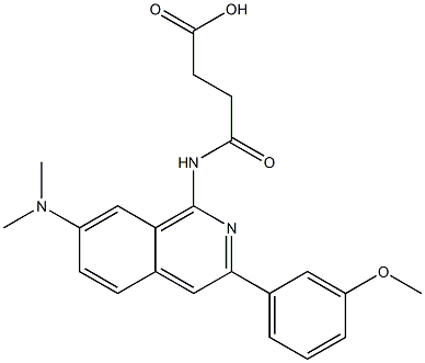 4-((7-(diMethylaMino)-3-(3-Methoxyphenyl)isoquinolin-1-yl)aMino)-4-oxobutanoic acid Structure