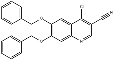 6,7-bis(benzyloxy)-4-chloroquinoline-3-carbonitrile 구조식 이미지