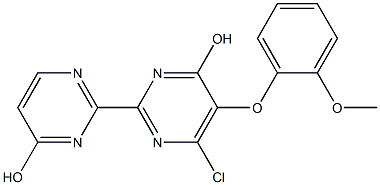 6-chloro-5-(2-Methoxyphenoxy)-2,2'-bipyriMidin-4-ol 구조식 이미지