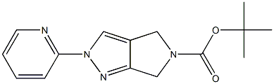 tert-Butyl 2-Pyridin-2-yl-2,6-dihydro-4H-pyrrolo[3,4-c]pyrazole-5-carboxylate 구조식 이미지