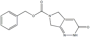 3-Oxo-2,3,5,7-tetrahydro-pyrrolo[3,4-c]pyridazine-6-carboxylic acid benzyl ester 구조식 이미지