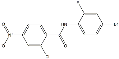 N-(4-BroMo-2-fluorophenyl)-2-chloro-4-nitrobenzaMide, 97% 구조식 이미지