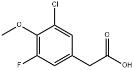 3-Chloro-5-fluoro-4-Methoxyphenylacetic acid, 97% 구조식 이미지