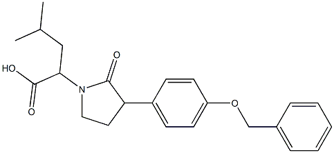 2-[3-(4-Benzyloxy-phenyl)-2-oxo-pyrrolidin-1-yl]-4-Methyl-pentanoic acid 구조식 이미지