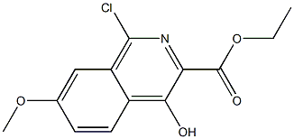 ethyl 1-chloro-4-hydroxy-7-Methoxyisoquinoline-3-carboxylate Structure