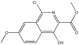 Methyl 1-chloro-4-hydroxy-7-Methoxyisoquinoline-3-carboxylate 구조식 이미지