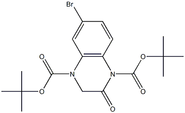 di-tert-butyl 6-broMo-2-oxo-2,3-dihydroquinoxaline-1,4-dicarboxylate Structure