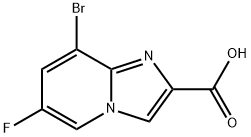 8-BroMo-6-fluoro-iMidazo[1,2-a]pyridine-2-carboxylic acid Structure