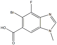 6-broMo-7-fluoro-3-Methyl-3H-benzo[d]iMidazole-5-carboxylic acid Structure