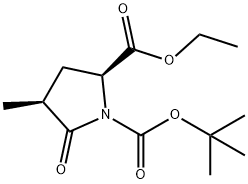(2S,4S)-1-BOC-4-METHYL-5-OXOPYRROLIDINE-2-CARBOXYLIC ACID ETHYL ESTER 구조식 이미지