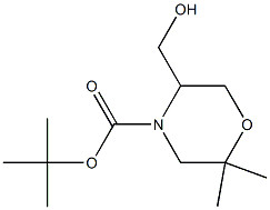 4-BOC-5-HYDROXYMETHYL-2,2-DIMETHYL-MORPHOLINE Structure