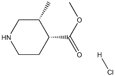 CIS-METHYL 3-METHYLPIPERIDINE-4-CARBOXYLATE HCL Structure