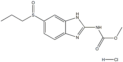 Methyl (5-propylsulfinyl-3H-benzoiMidazol-2-yl)aMinoforMate HCL Structure