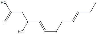 trans,trans-3-Hydroxyundeca-4,8-dienoic acid Structure