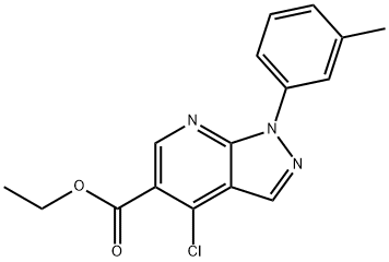 Ethyl 4-Chloro-1-M-Tolyl-1H-Pyrazolo[3,4-B]Pyridine-5-Carboxylate Structure