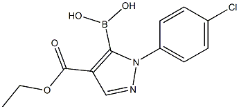 1-(4-chlorophenyl)-4-(ethoxycarbonyl)-1H-pyrazol-5-ylboronic acid Structure