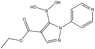 4-(ethoxycarbonyl)-1-(pyridin-4-yl)-1H-pyrazol-5-ylboronic acid 구조식 이미지