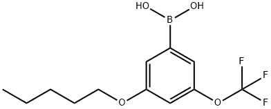3-(Pentyloxy)-5-(trifluoromethoxy)phenylboronic acid 구조식 이미지