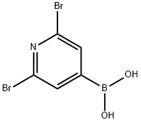 2,6-Dibromopyridine-4-boronic acid Structure