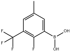 2-fluoro-5-methyl-3-(trifluoromethyl)phenylboronic acid 구조식 이미지