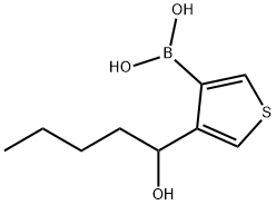 4-(1-Hydroxypentyl)thiophen-3-boronic acid 구조식 이미지