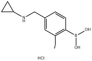 4-(Cyclopropylamino)methyl-2-fluorophenylboronic acid, HCl 구조식 이미지